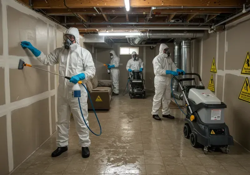 Basement Moisture Removal and Structural Drying process in Talent, OR